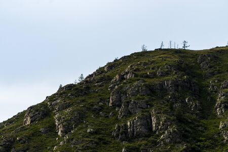 Background image of a mountain landscape. Russia, Siberia, Altaiの写真素材