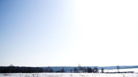 Background image of the snowy landscapes of Siberia.の写真素材