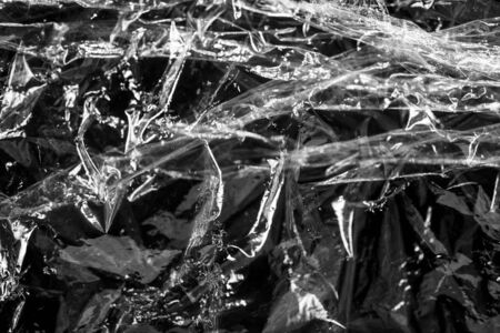 The texture of the plastic film. Background image of cellophane.の写真素材