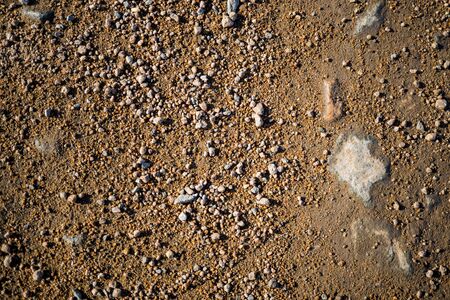 The texture of the gravel road. Dirty trail. Off-road.の写真素材