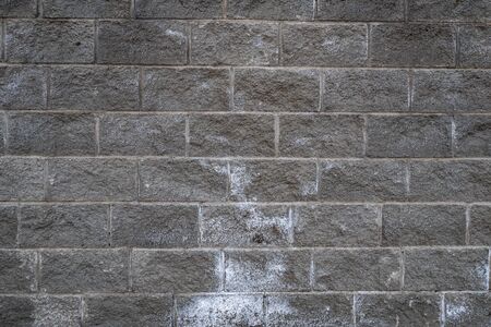 Masonry texture. Background image of masonry. Texture for the exterior. Decorative brick. Interior decoration at home. Background for text. Space for text. Macro photo. Detailed texture. Top view.の写真素材