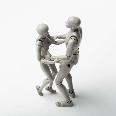 Dance of two lovers. experience joy. impersonal love. Interaction between man and woman.の写真素材