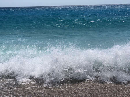 Blue sky and turquoise sea. Sunny summer day.の写真素材