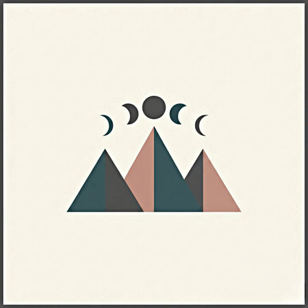 Minimalist mountain design. Vector illustration for your graphic design.の素材