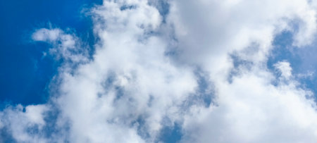 blue sky background with white clouds.Sky clouds.Sky with white clouds.の写真素材