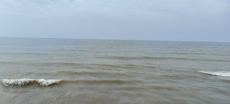 panoramic view of the sea in a cloudy day