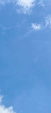 blue sky background with white cloudsbe used as background.の写真素材