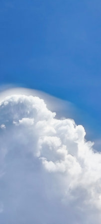 clouds in the blue sky background.Sky clouds.Sky with clouds weather nature cloud blue.Blue sky with clouds and sun.の写真素材
