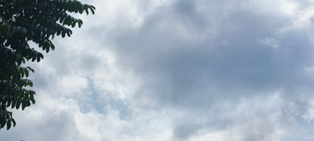 blue sky with cloud background.Sky background with clouds weather nature cloud blueの写真素材