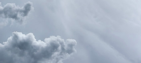 Blue sky with white clouds. Abstract sky background. Nature cloudscape.