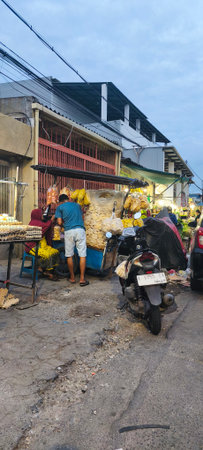 Unidentified Thai people sell food on the street.のeditorial素材