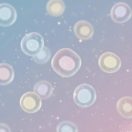 Abstract background with colorful bubbles. Vector illustration for your graphic design.の素材