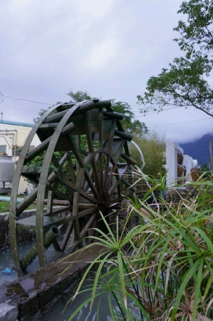 A hydroelectric power model with turbineの素材