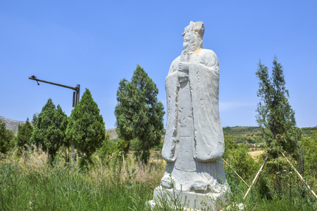 Stone carvings damaged by tombs in Weinan, Shaanxi, Chinaのeditorial素材