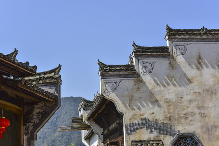 The horse head wall building in Wuyuan, Jiangxi, Chinaのeditorial素材