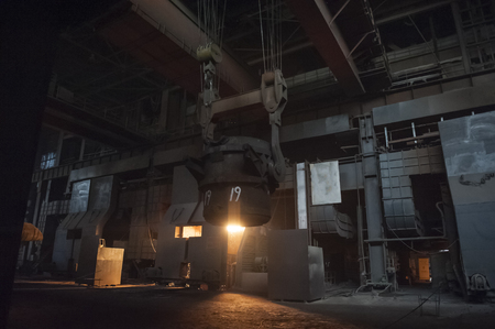 Steelmaking plant and steelmaking workshopのeditorial素材