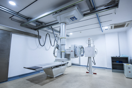 CT (Computed tomography) scanner in hospital laboratory. Health care, medical technology, hi-tech equipment and diagnosis concept with copy space.のeditorial素材