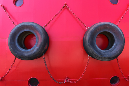 Close-ups of various vessels undergoing maintenance and repairの写真素材