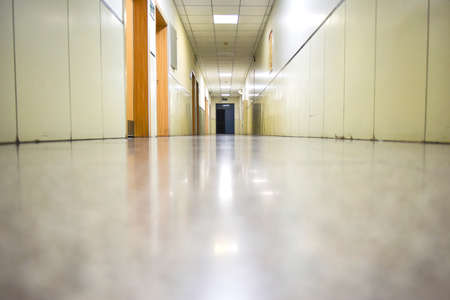 At night, the quiet hospital corridor