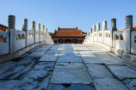 Ancient Chinese architectural complex, located in Zunhua City, Hebei Province, Chinaのeditorial素材
