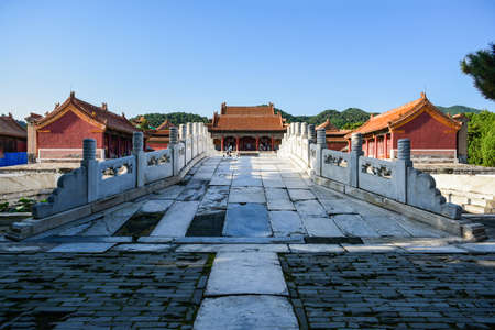 Ancient Chinese architectural complex, located in Zunhua City, Hebei Province, Chinaのeditorial素材