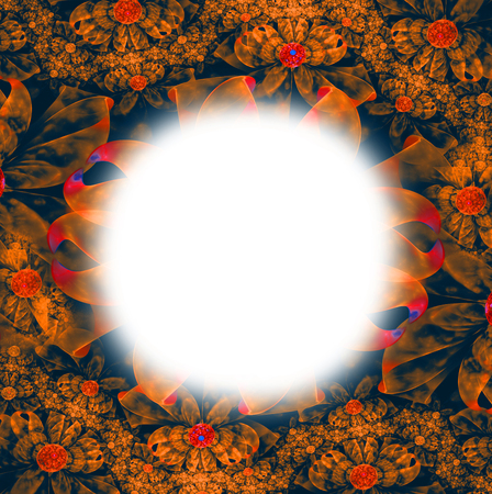 Orange pattern dialog boxの写真素材