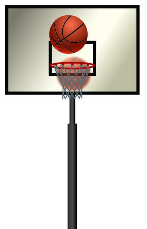Shooting on the basketball boardのイラスト素材