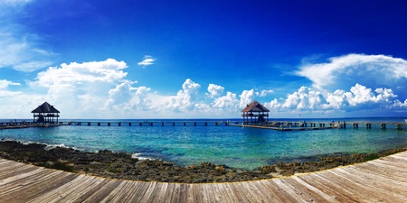 Beautiful day on the beachの素材