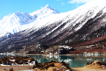 Rakwa Tso, Ranwu Lake scenic spotの写真素材