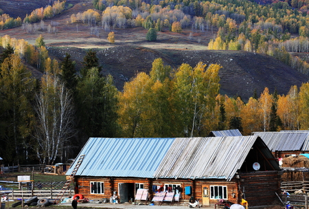 Landscape view of nature scenery in Hemu Villageのeditorial素材