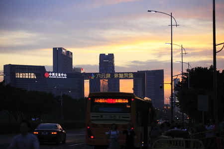 Urban duskのeditorial素材