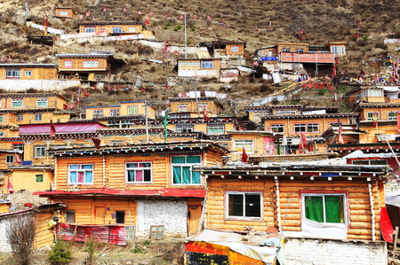 Tibetan villageの写真素材