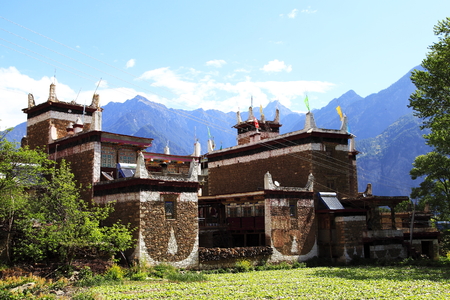 Danba tibetan Village, Ganzi Prefectureのeditorial素材