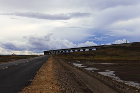 Qinghai-Tibet Highway sceneryの写真素材
