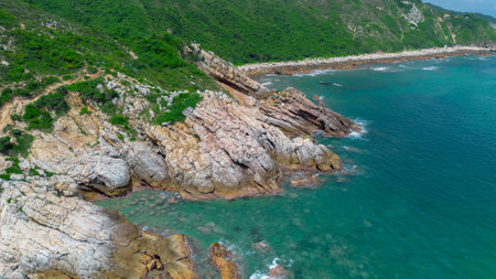 Shenzhen runs east and west to the coastlineの写真素材