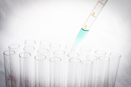 Pipette over group of Test tubes