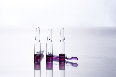 some ampoule in deskの写真素材
