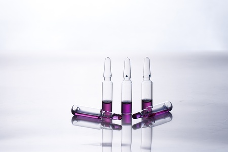 some ampoule in deskの写真素材