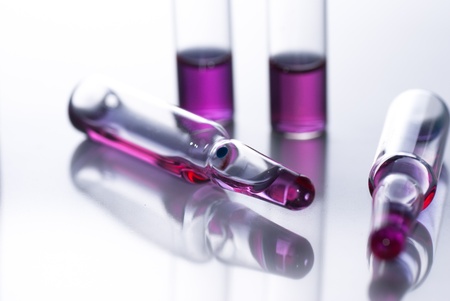 some ampoule in deskの写真素材