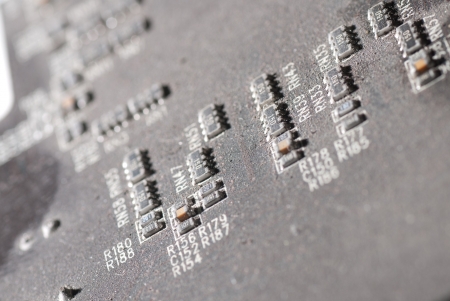 old electronic circuit board