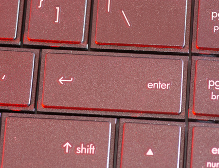 Close up of keyboard of a laptop