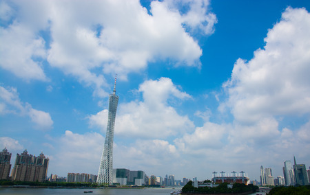 View of guangzhou tower, guangdong,chinaのeditorial素材