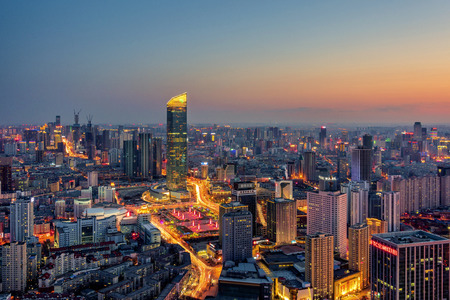 Liaoning Shenyang City Night Sceneのeditorial素材
