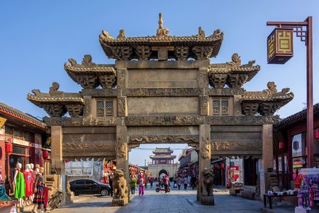 Zu'er Stone Square, Xingcheng Ancient City, Huludao, Liaoningのeditorial素材