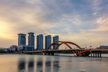 Daling River scenery, Chaoyang City, Liaoning Province, Chinaのeditorial素材