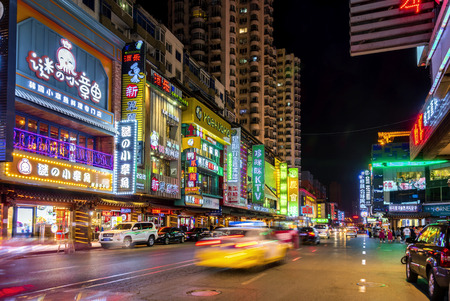 Night view of Xita Street, Shenyang, Liaoning, Chinaのeditorial素材