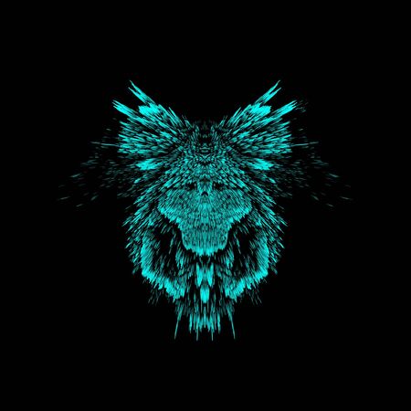 Abstract creative illustration with wildlife face.の写真素材