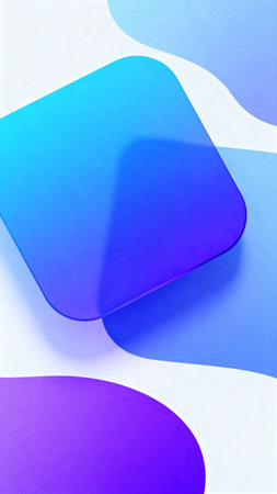 Abstract background with blue and purple paper cut shapes. 3d renderingの素材
