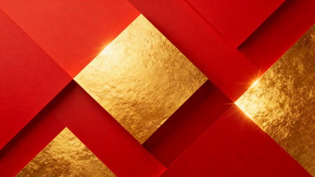 Red and gold abstract background. 3D illustration. 3D rendering.の素材