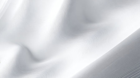 Abstract white background with waves. 3d rendering, 3d illustration.の素材